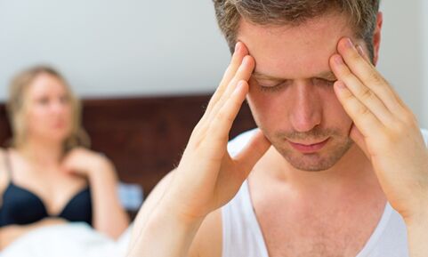 A person worries about the symptoms of prostatitis